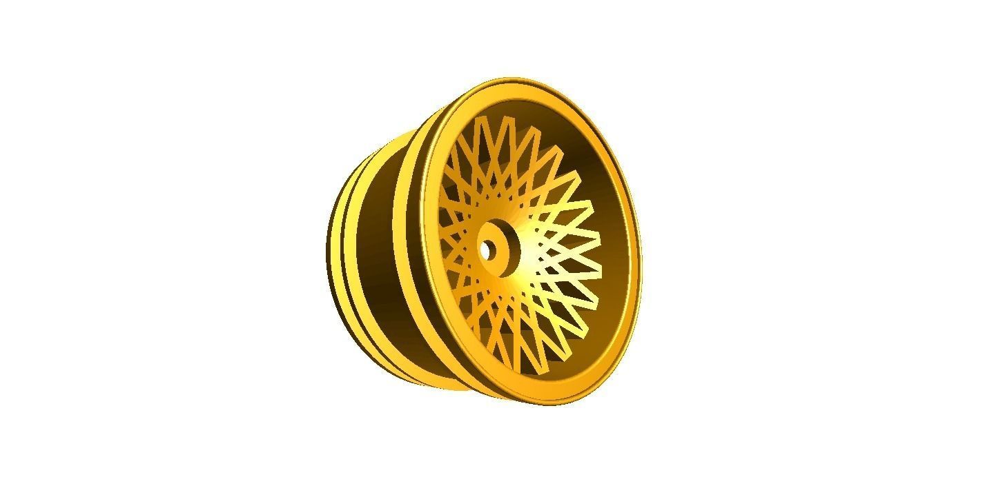 RC Car Drift Wheel Kreuzspeiche No2  width 29mm offset minus 4mm 3D print model_0