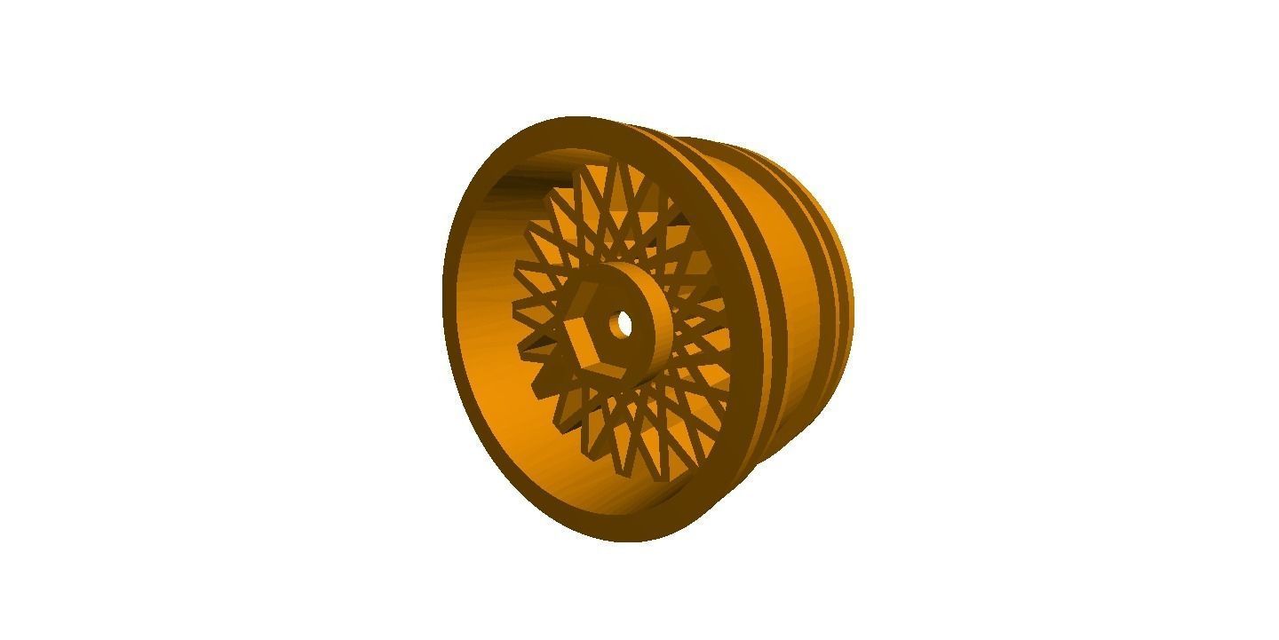 RC Car Drift Wheel Kreuzspeiche No2  width 29mm offset minus 4mm 3D print model_2