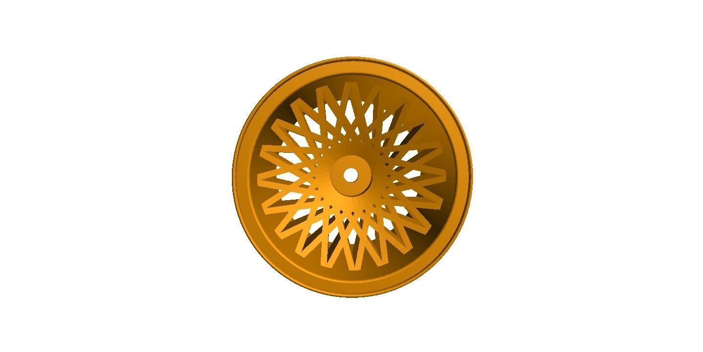 RC Car Drift Wheel Kreuzspeiche No2  width 29mm offset minus 4mm 3D print model_1