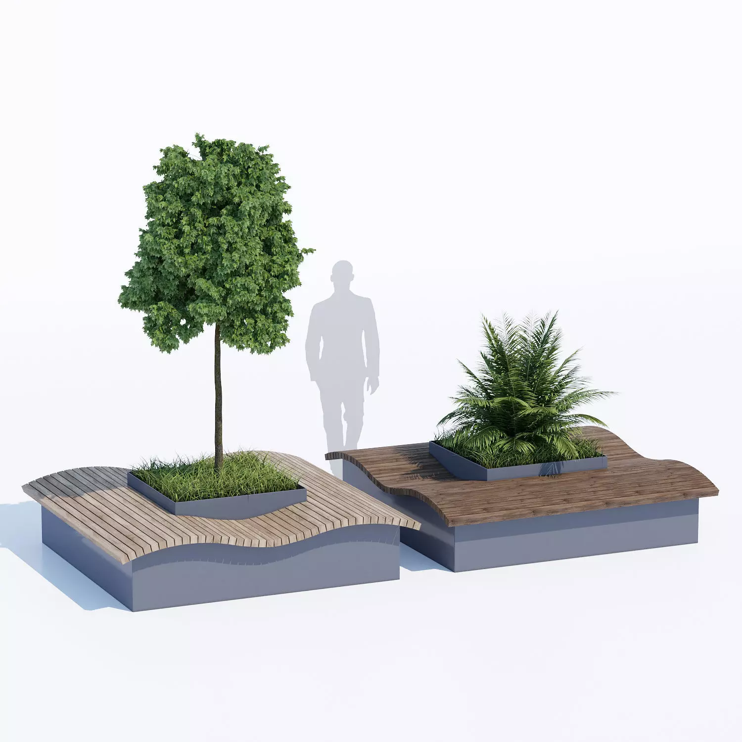 Quaddy two planters 3D model