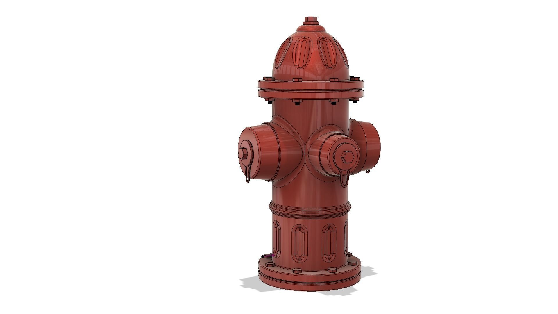 6 inch Scale Fire Hydrant 3D print model_1