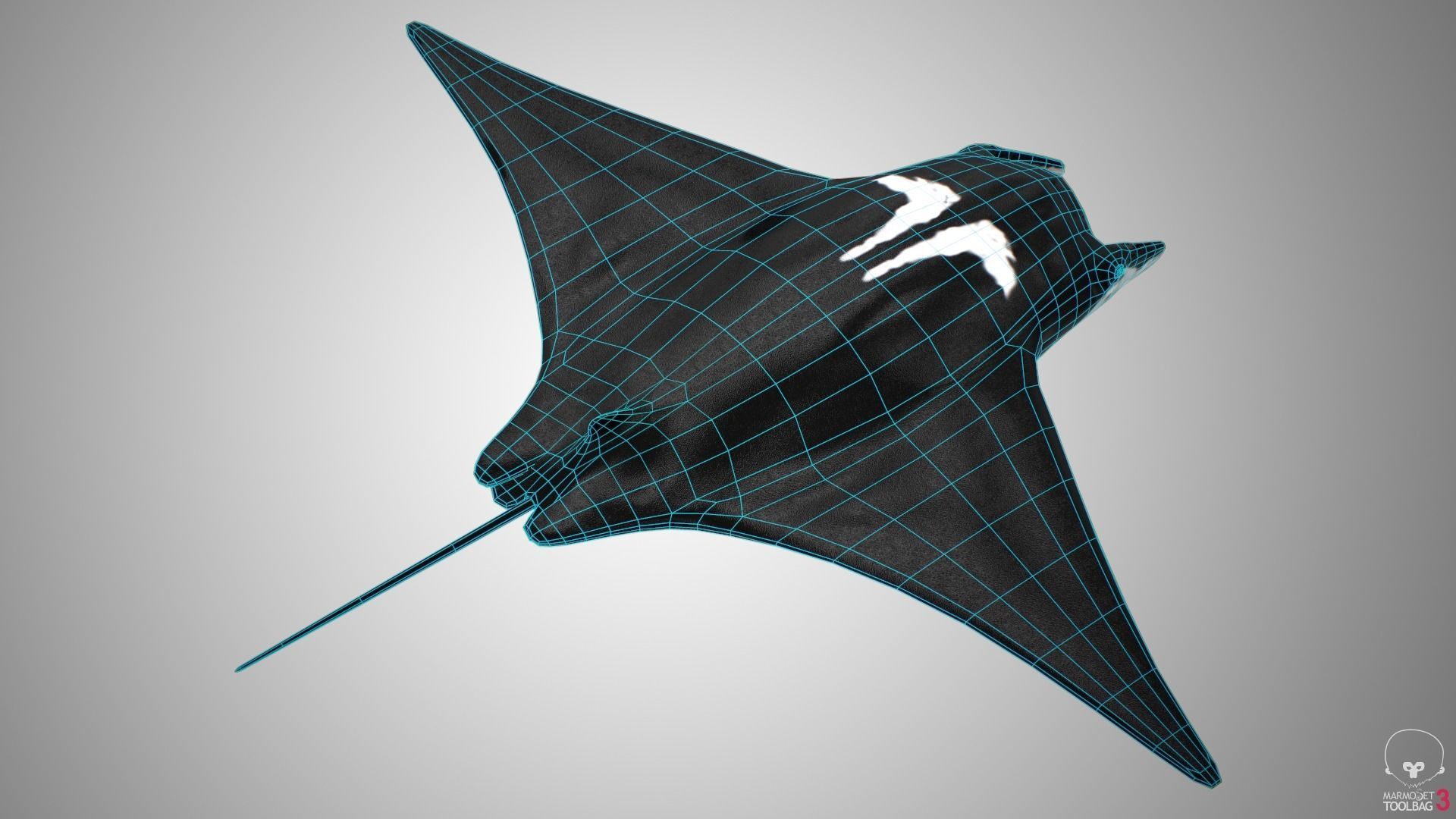 Manta Ray  Low-poly 3D model_14