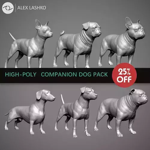Companion Dog Pack High-Poly Collection 
