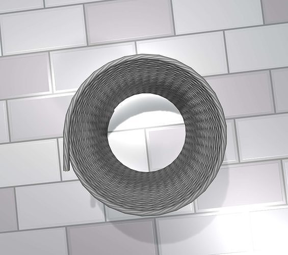 Power Cable 3 - Object 070 Low-poly 3D model