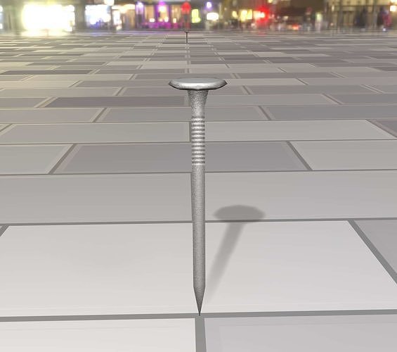 Low-Poly Nail 1 - Object 072 - Electricity Poles Package Low-poly 3D model