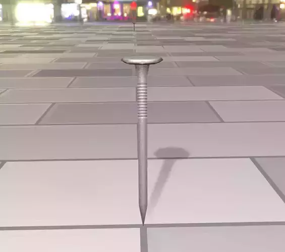 Low-Poly Nail 1 - Object 072 - Electricity Poles Package Low-poly 3D model