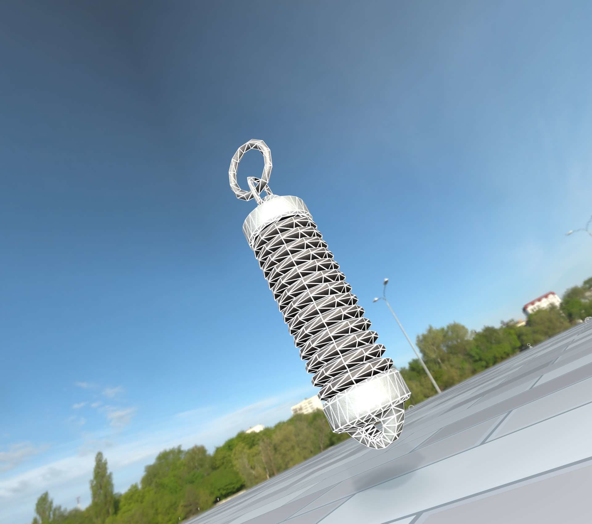 Electricity Poles Insulator 5 - Object 076 Low-poly 3D model_9