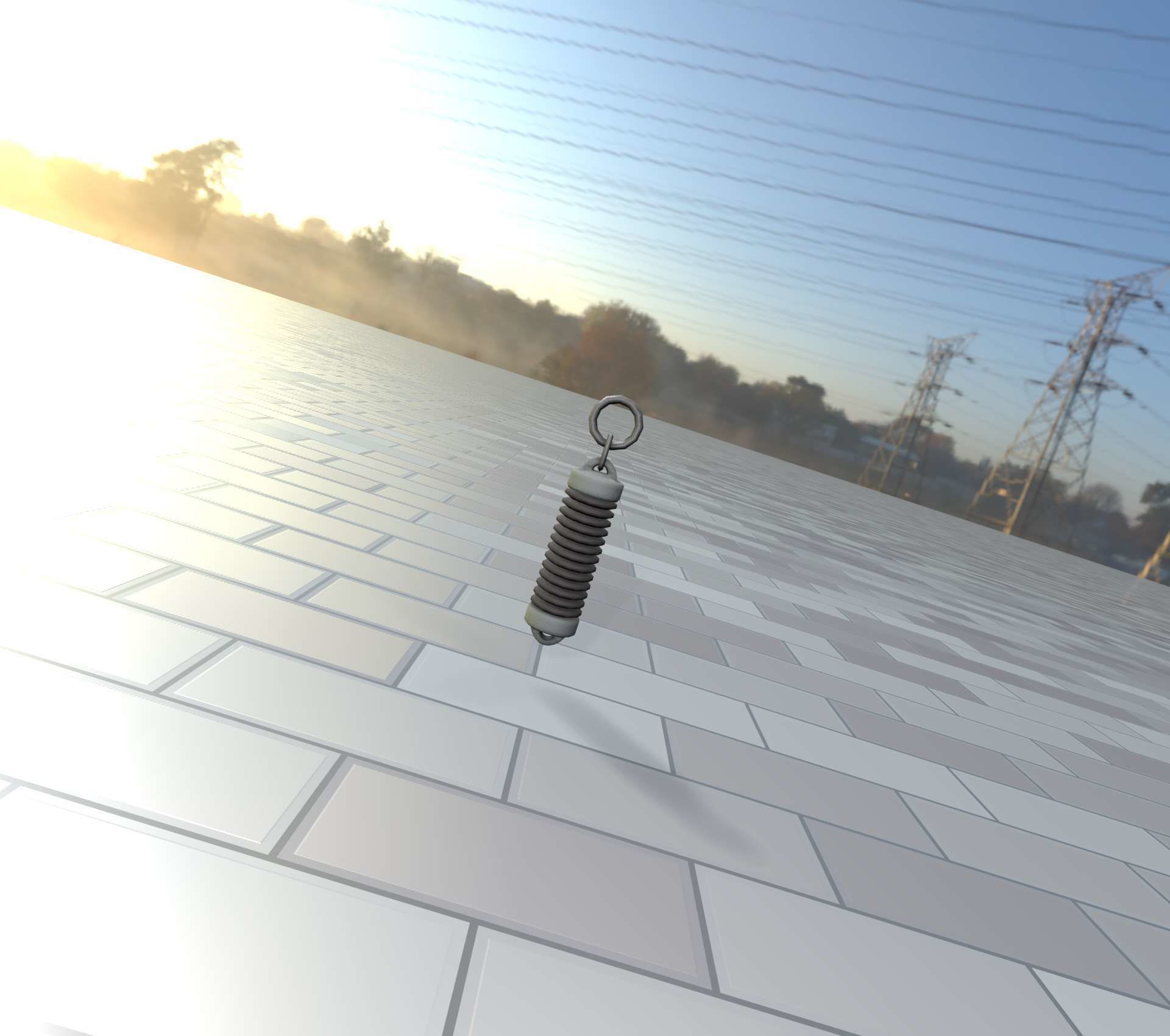 Electricity Poles Insulator 5 - Object 076 Low-poly 3D model_6