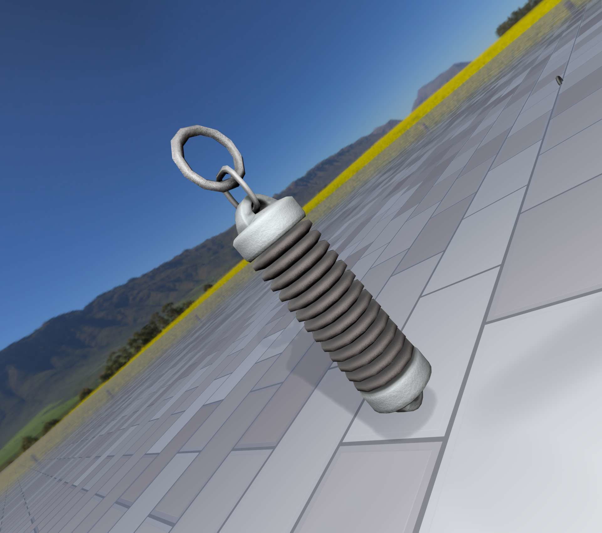 Electricity Poles Insulator 5 - Object 076 Low-poly 3D model_48