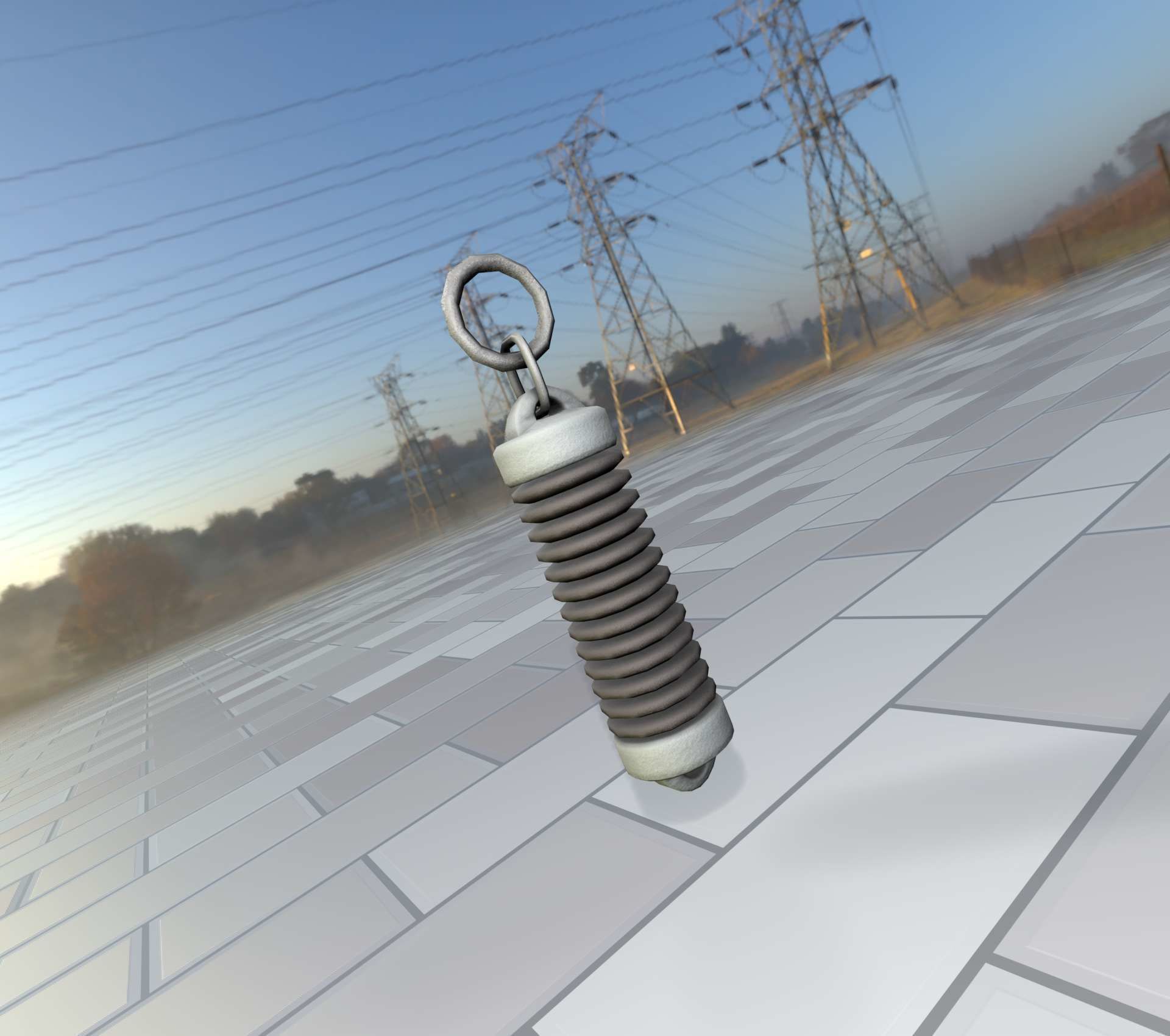 Electricity Poles Insulator 5 - Object 076 Low-poly 3D model_44