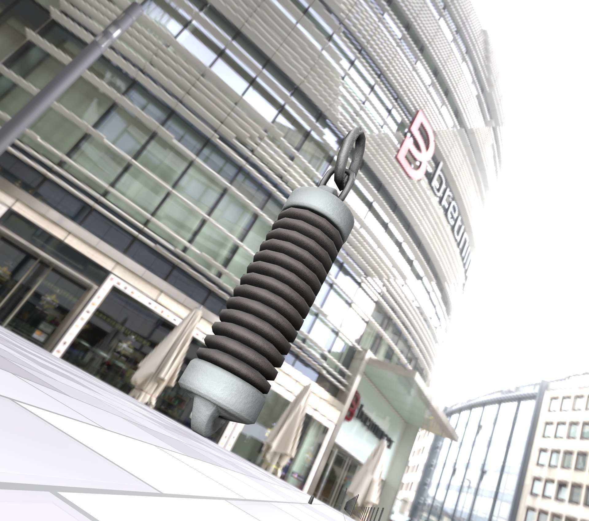 Electricity Poles Insulator 5 - Object 076 Low-poly 3D model_4