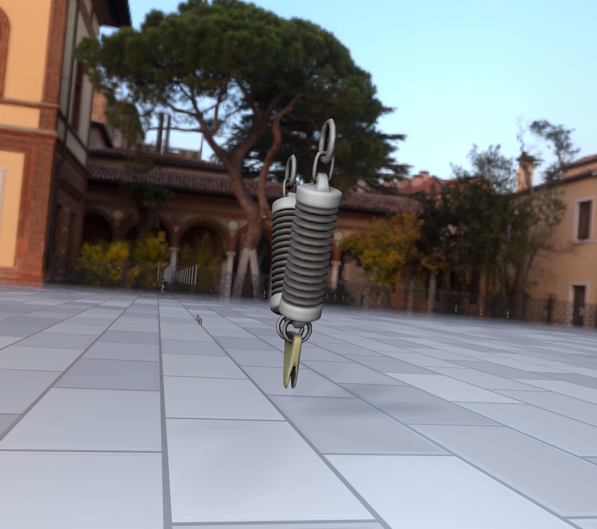 Electricity Poles Ceramic Insulator 7 - Object  078 Low-poly 3D model_19