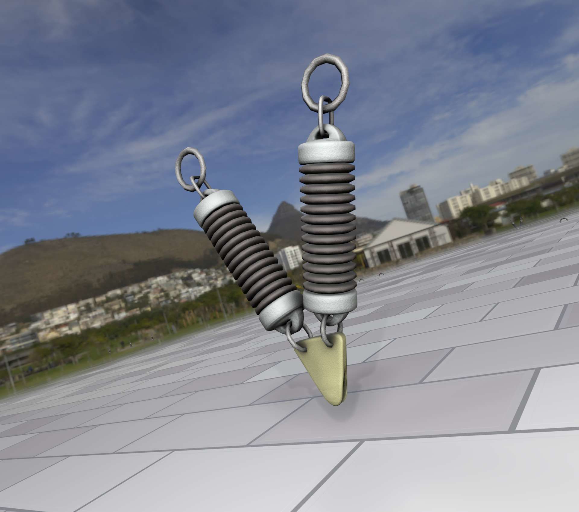 Electricity Poles Ceramic Insulator 7 - Object  078 Low-poly 3D model_11