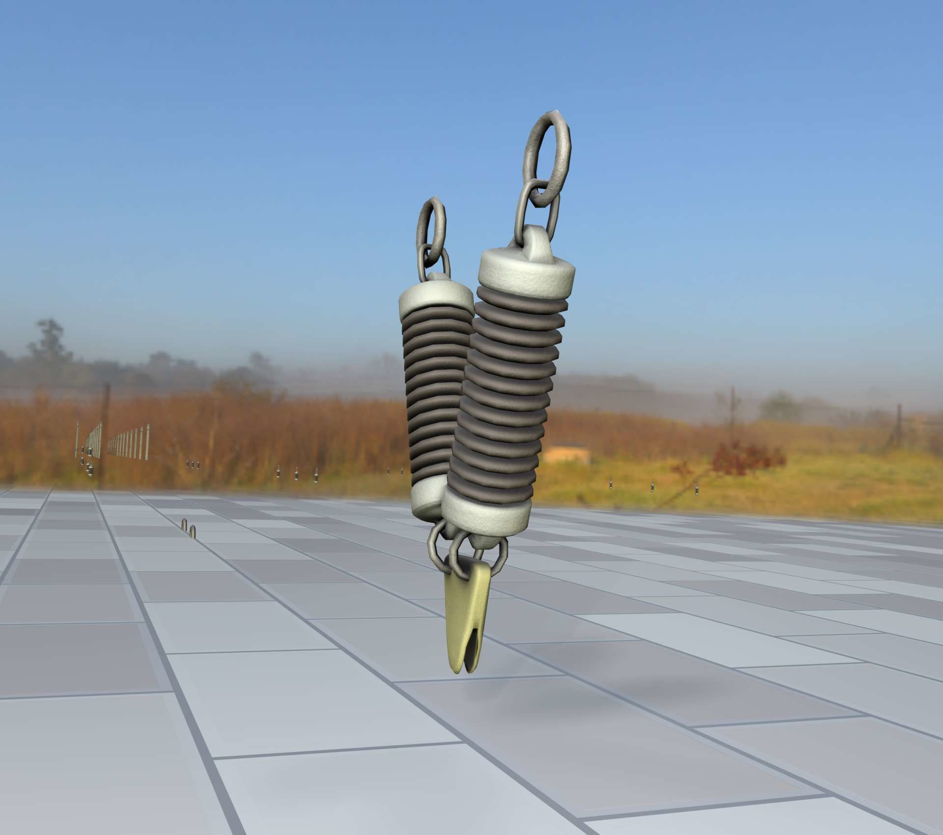 Electricity Poles Ceramic Insulator 7 - Object  078 Low-poly 3D model_24