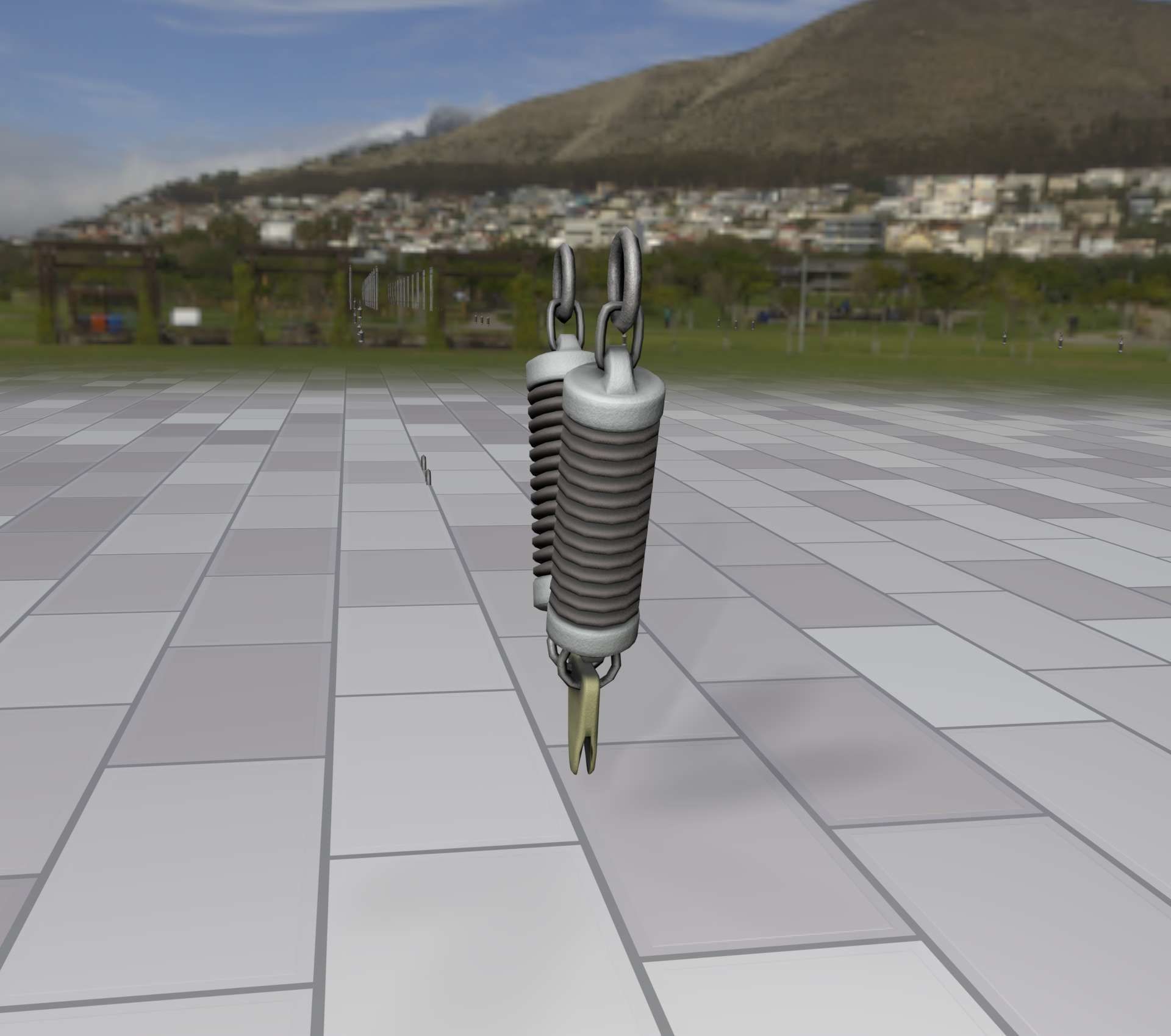 Electricity Poles Ceramic Insulator 7 - Object  078 Low-poly 3D model_26