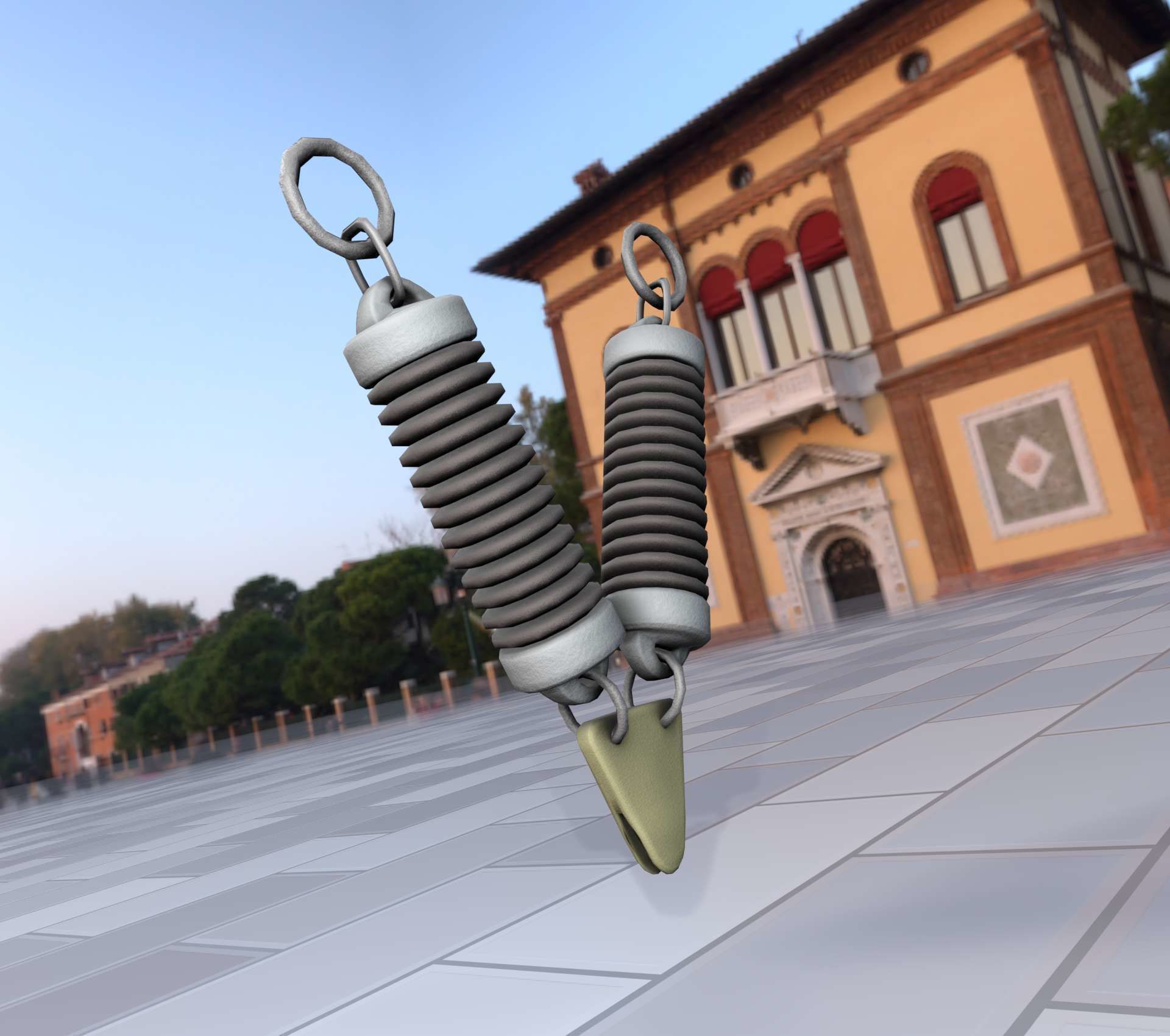 Electricity Poles Ceramic Insulator 7 - Object  078 Low-poly 3D model_7