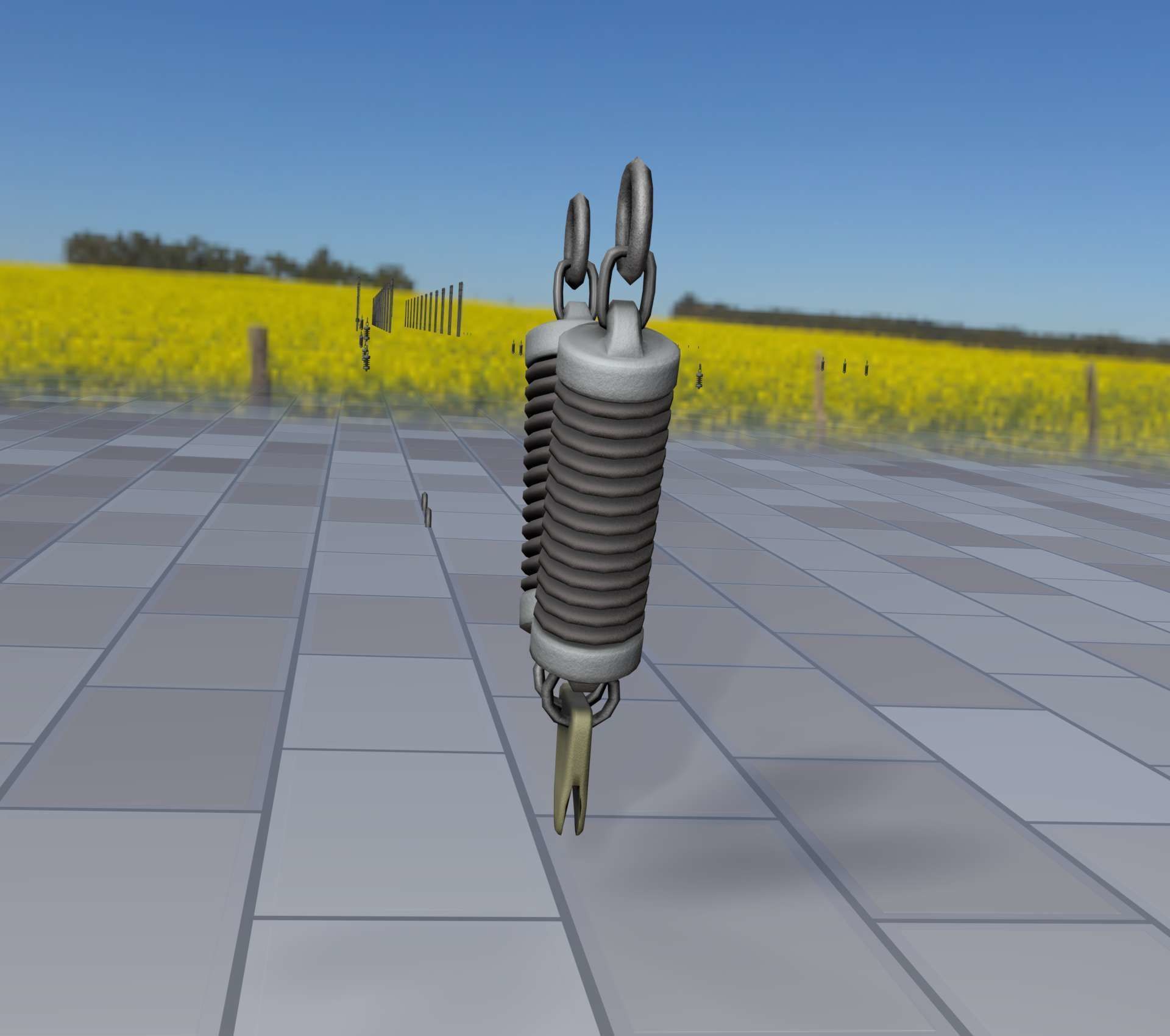 Electricity Poles Ceramic Insulator 7 - Object  078 Low-poly 3D model_20