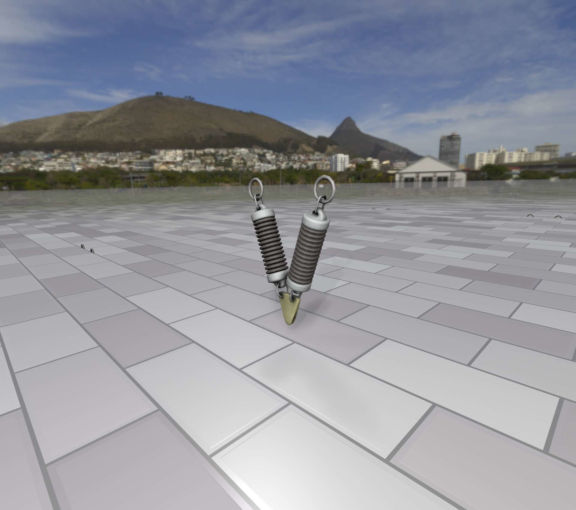 Electricity Poles Ceramic Insulator 7 - Object  078 Low-poly 3D model_17