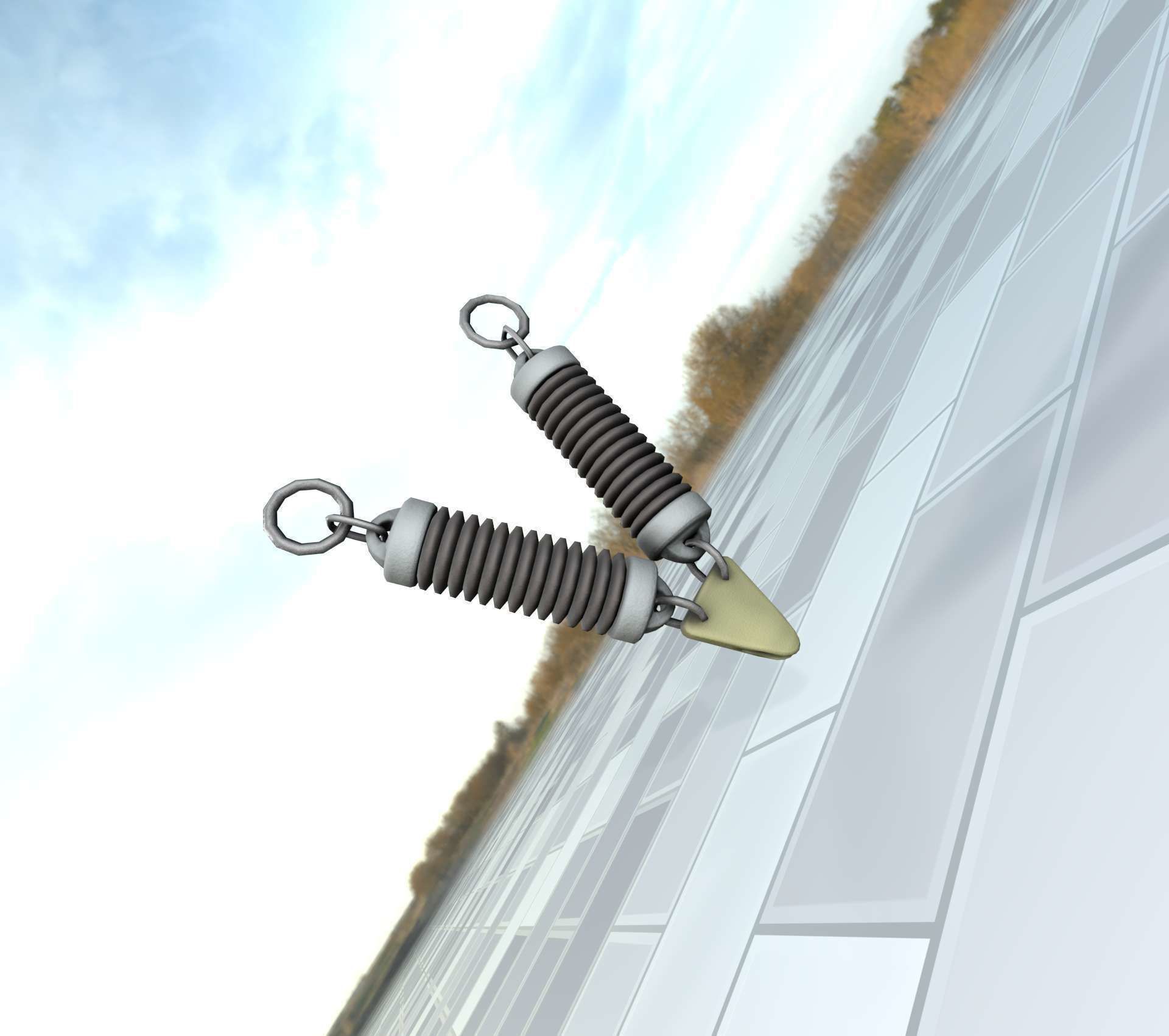 Electricity Poles Ceramic Insulator 7 - Object  078 Low-poly 3D model_42