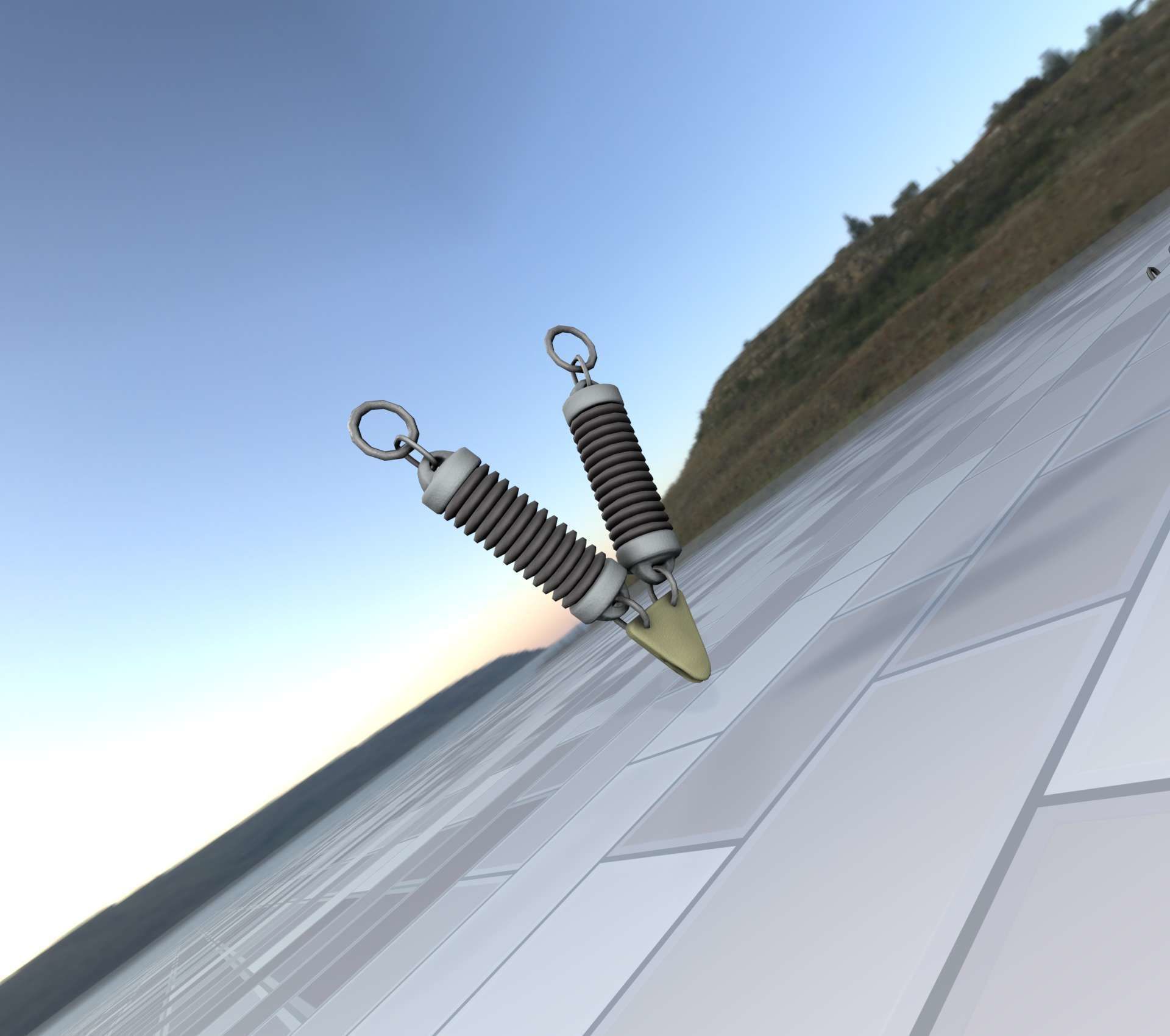 Electricity Poles Ceramic Insulator 7 - Object  078 Low-poly 3D model_46