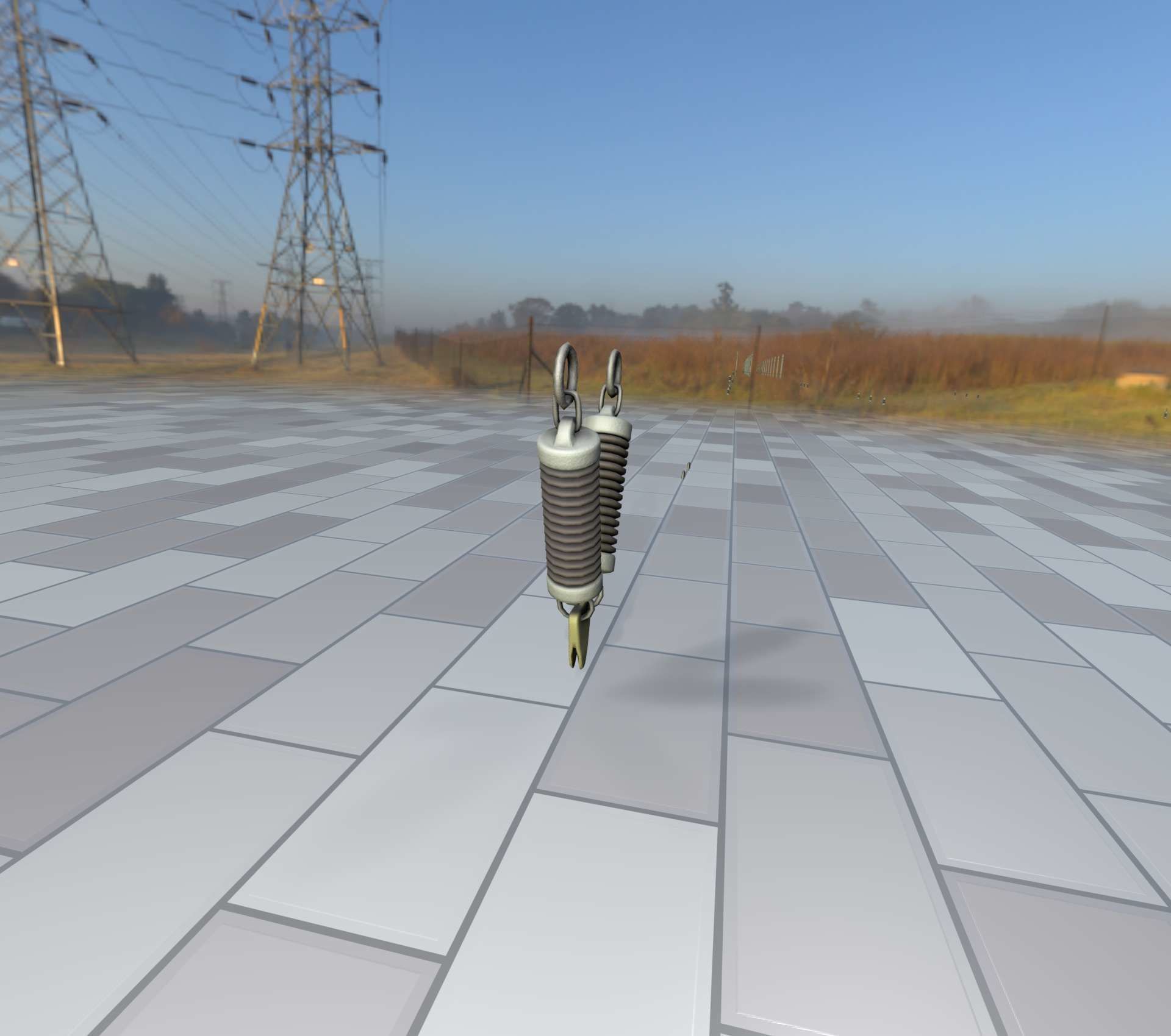 Electricity Poles Ceramic Insulator 7 - Object  078 Low-poly 3D model_16