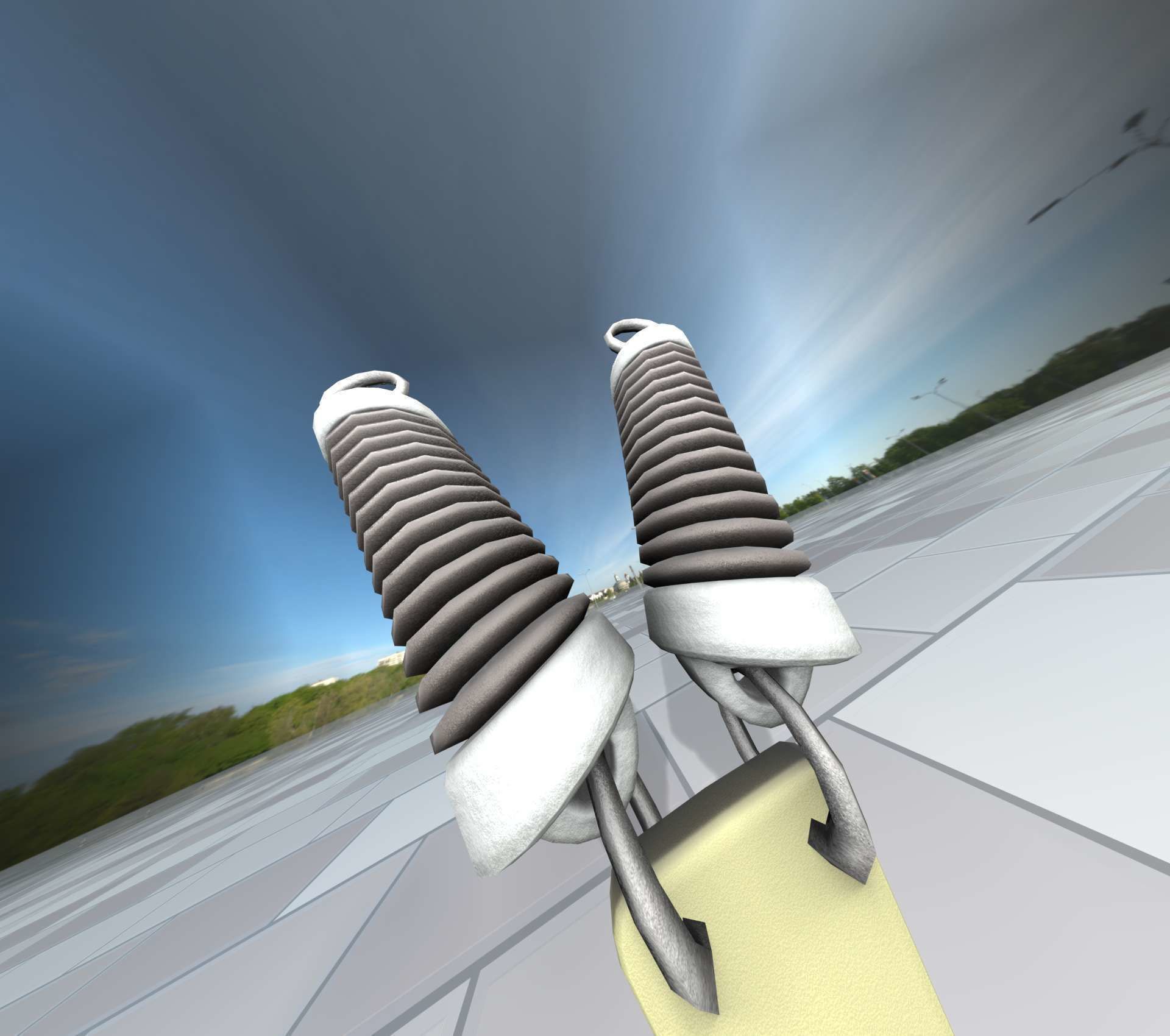 Electricity Poles Ceramic Insulator 7 - Object  078 Low-poly 3D model_31