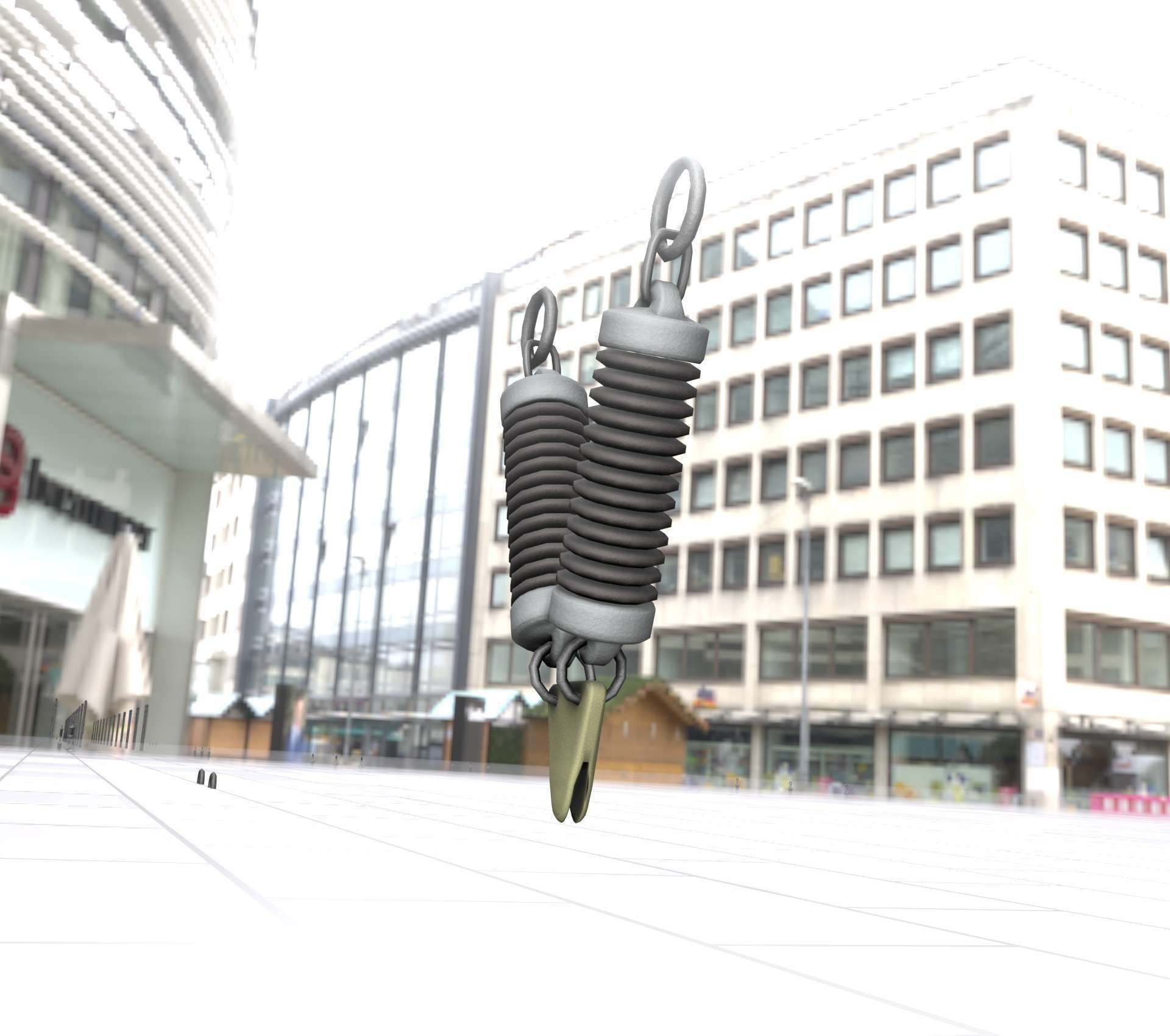 Electricity Poles Ceramic Insulator 7 - Object  078 Low-poly 3D model_23