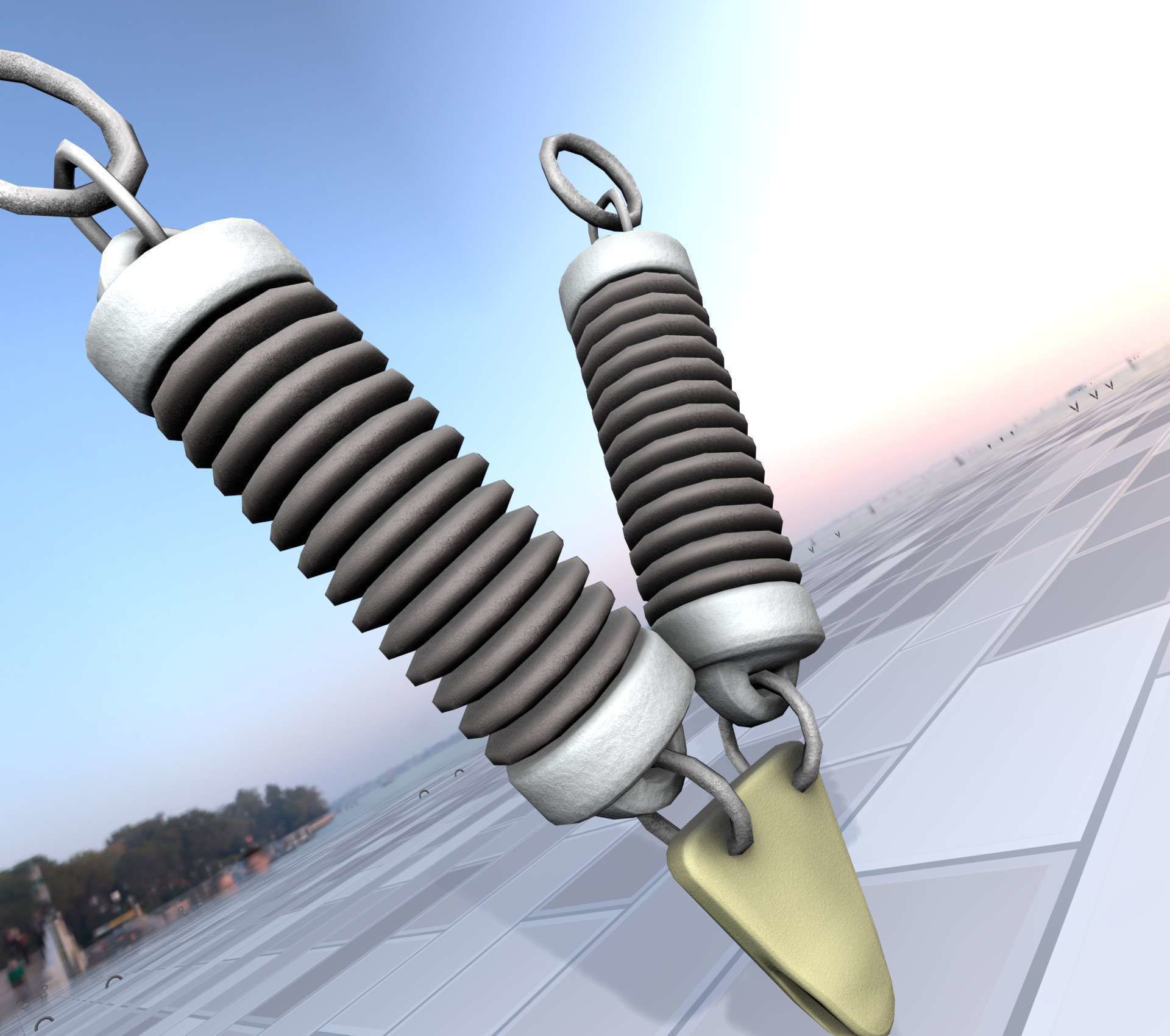 Electricity Poles Ceramic Insulator 7 - Object  078 Low-poly 3D model_39