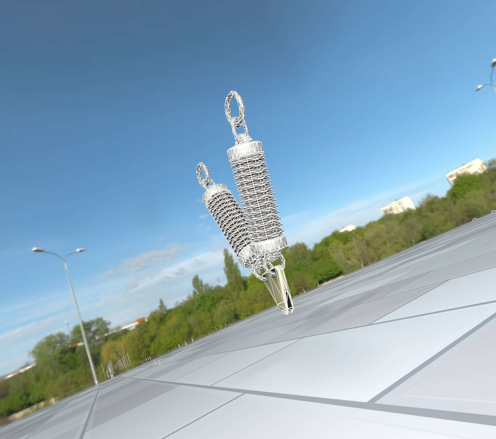 Electricity Poles Ceramic Insulator 7 - Object  078 Low-poly 3D model_12