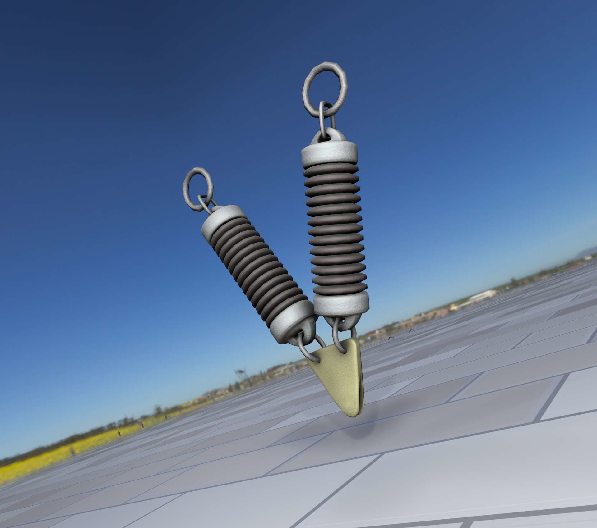 Electricity Poles Ceramic Insulator 7 - Object  078 Low-poly 3D model_9