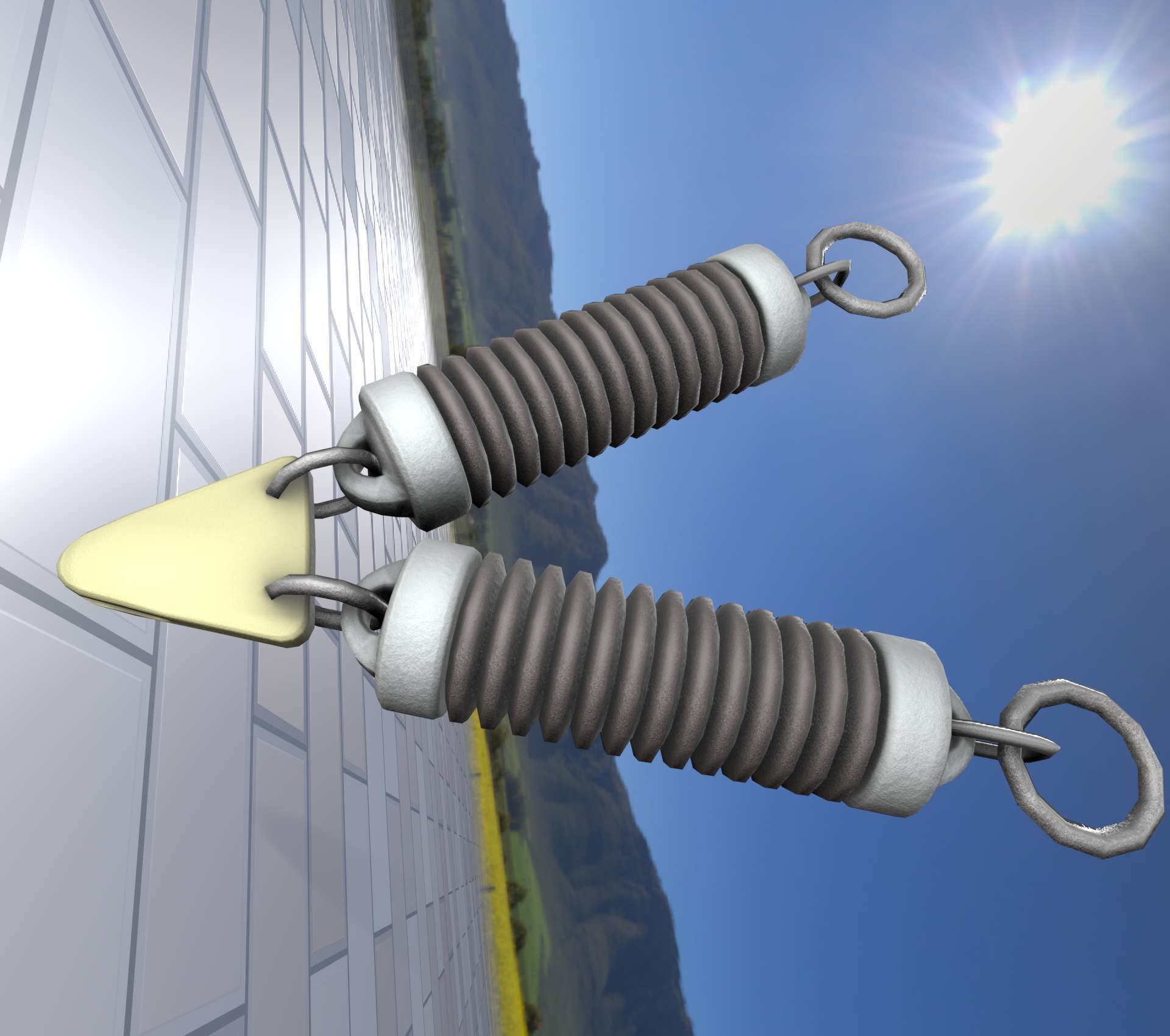 Electricity Poles Ceramic Insulator 7 - Object  078 Low-poly 3D model_40