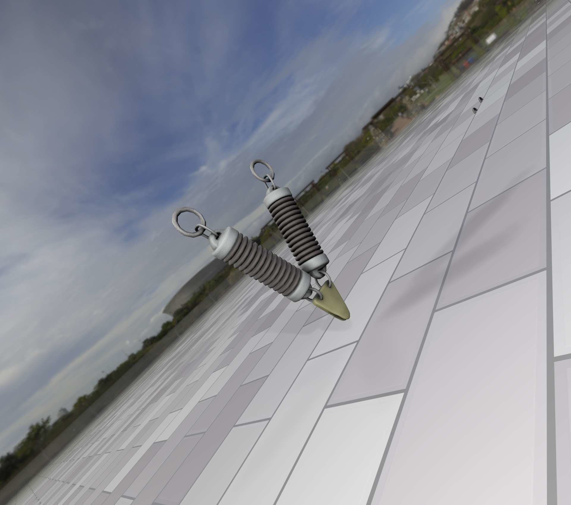 Electricity Poles Ceramic Insulator 7 - Object  078 Low-poly 3D model_45