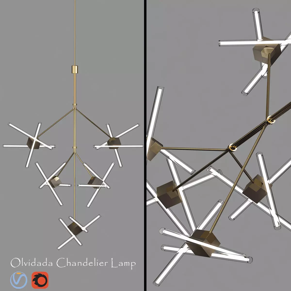 Olvidada Chandelier Lamp 3D model_0