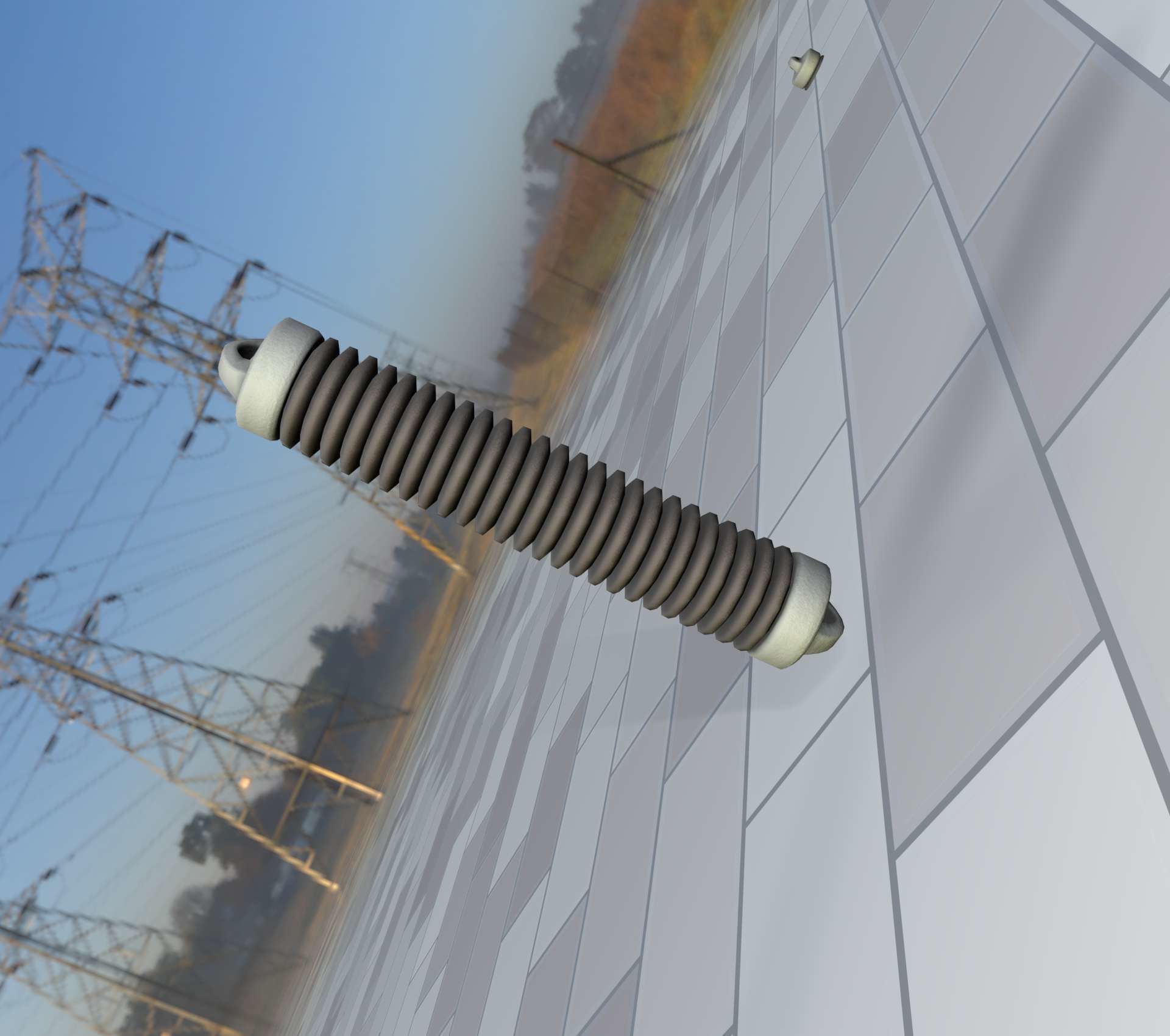 Electricity Poles Ceramic Insulator 8 - Object 087 Low-poly 3D model_44