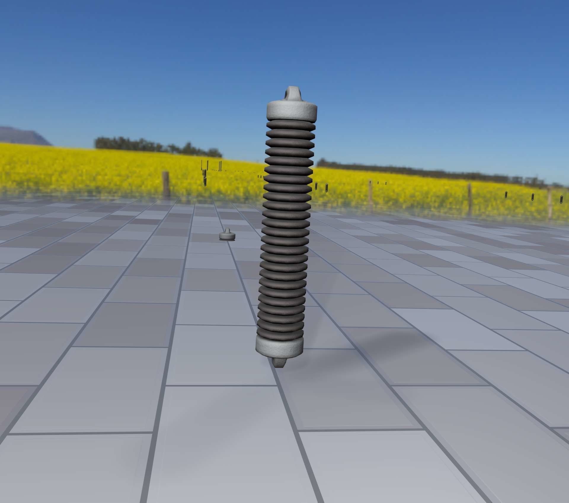 Electricity Poles Ceramic Insulator 8 - Object 087 Low-poly 3D model_19