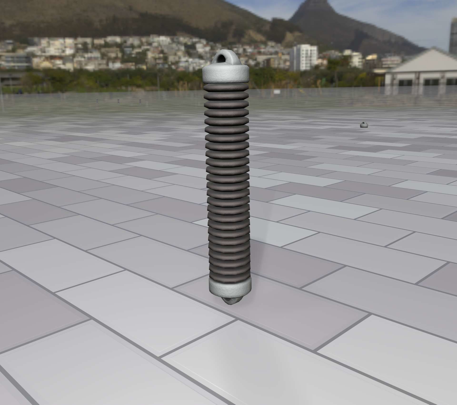 Electricity Poles Ceramic Insulator 8 - Object 087 Low-poly 3D model_16