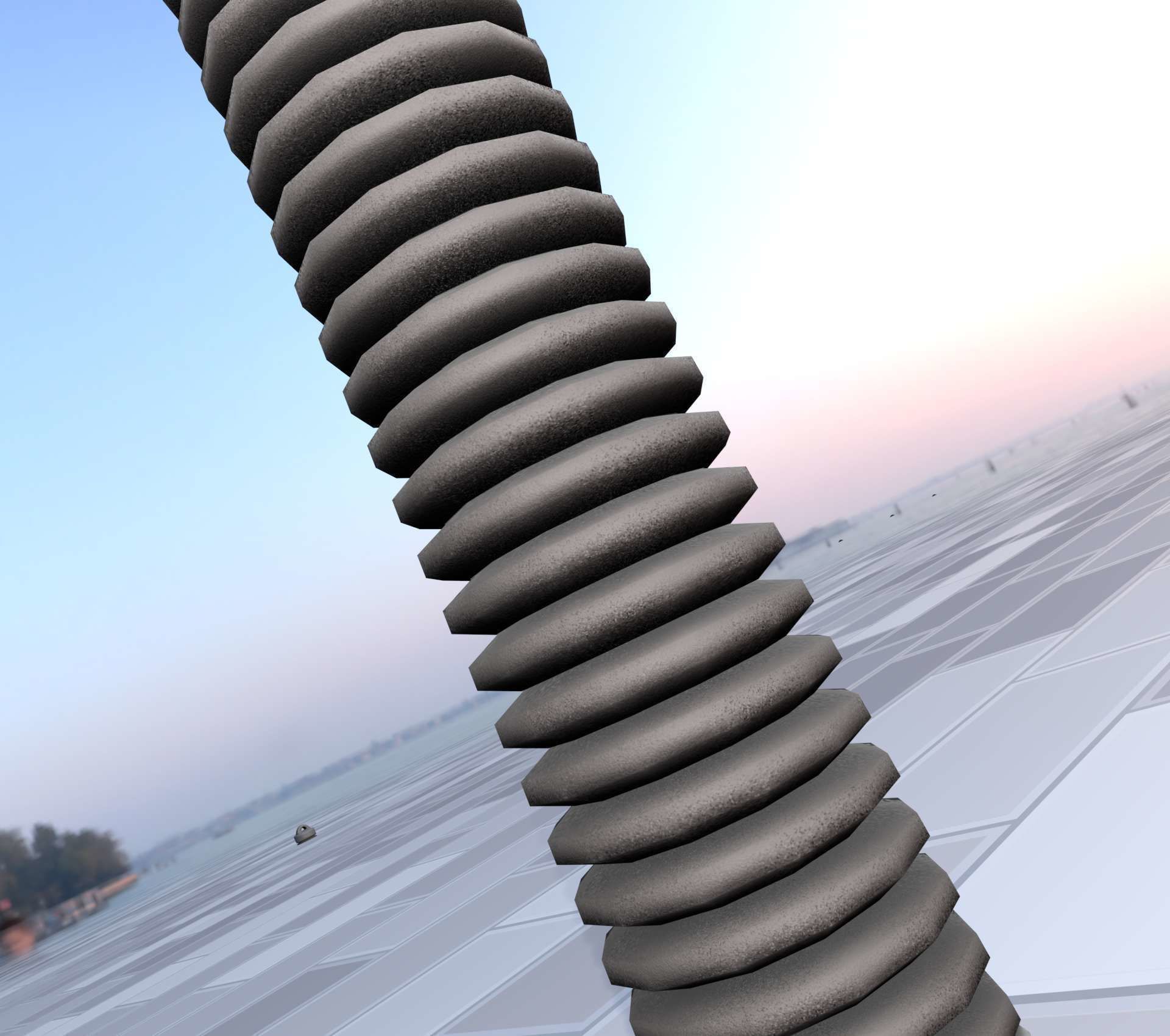 Electricity Poles Ceramic Insulator 8 - Object 087 Low-poly 3D model_39