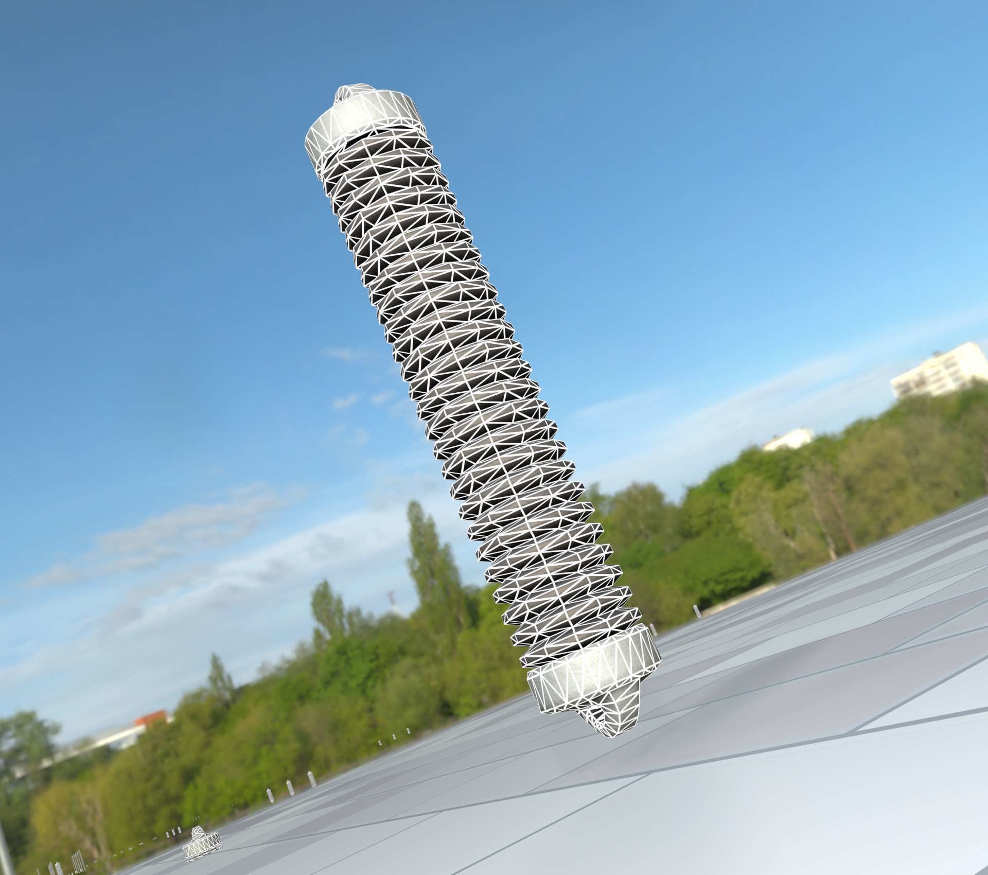 Electricity Poles Ceramic Insulator 8 - Object 087 Low-poly 3D model_10