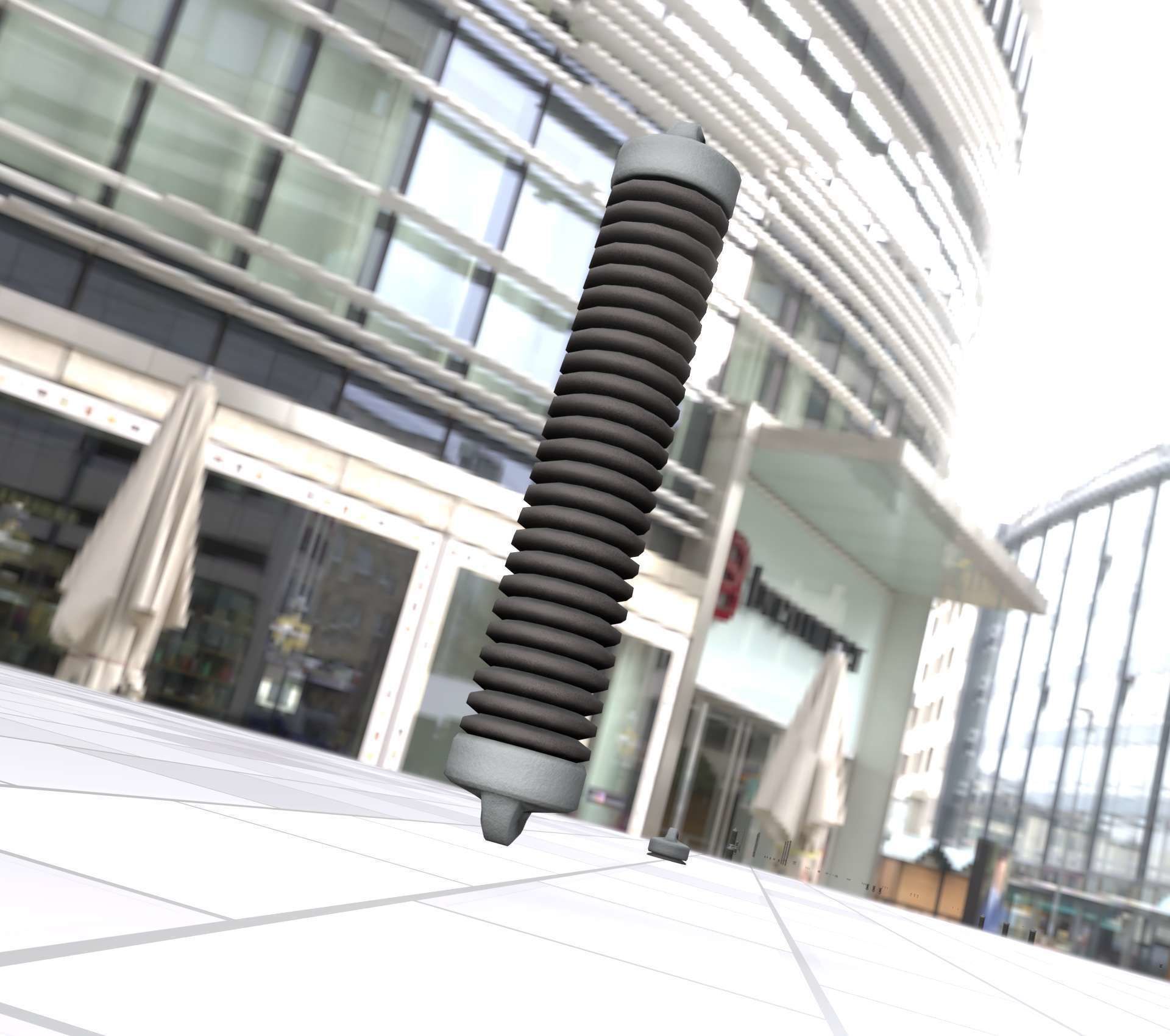 Electricity Poles Ceramic Insulator 8 - Object 087 Low-poly 3D model_4