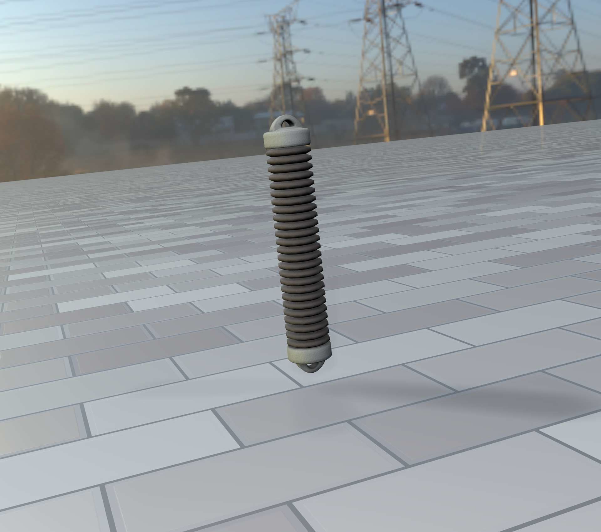 Electricity Poles Ceramic Insulator 8 - Object 087 Low-poly 3D model_6