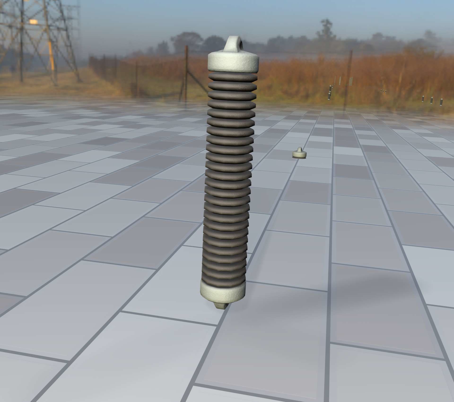 Electricity Poles Ceramic Insulator 8 - Object 087 Low-poly 3D model_15