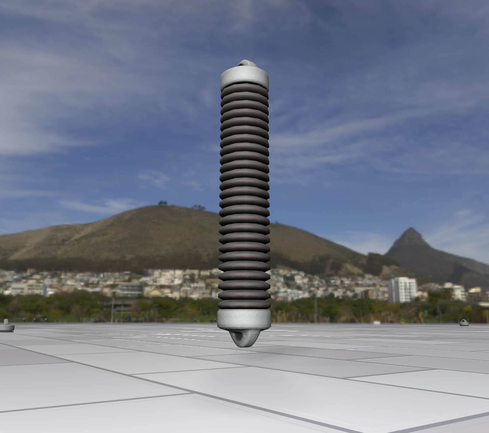 Electricity Poles Ceramic Insulator 8 - Object 087 Low-poly 3D model_37