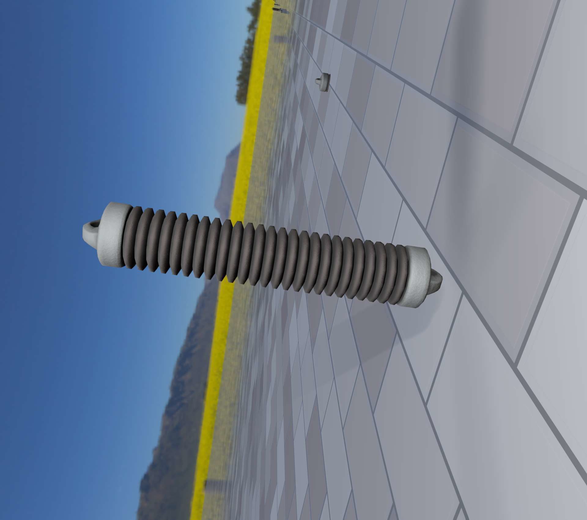 Electricity Poles Ceramic Insulator 8 - Object 087 Low-poly 3D model_48