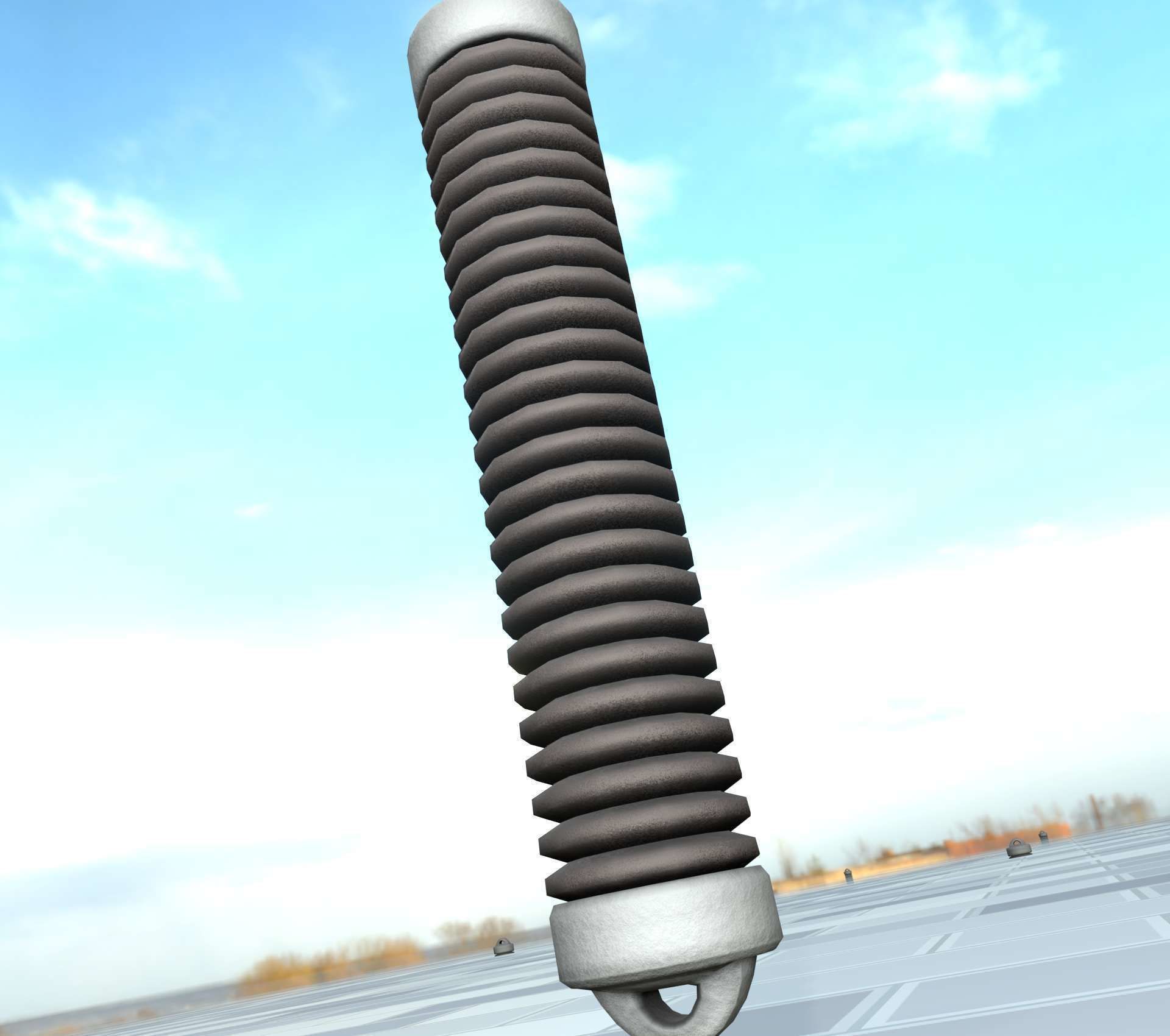 Electricity Poles Ceramic Insulator 8 - Object 087 Low-poly 3D model_32