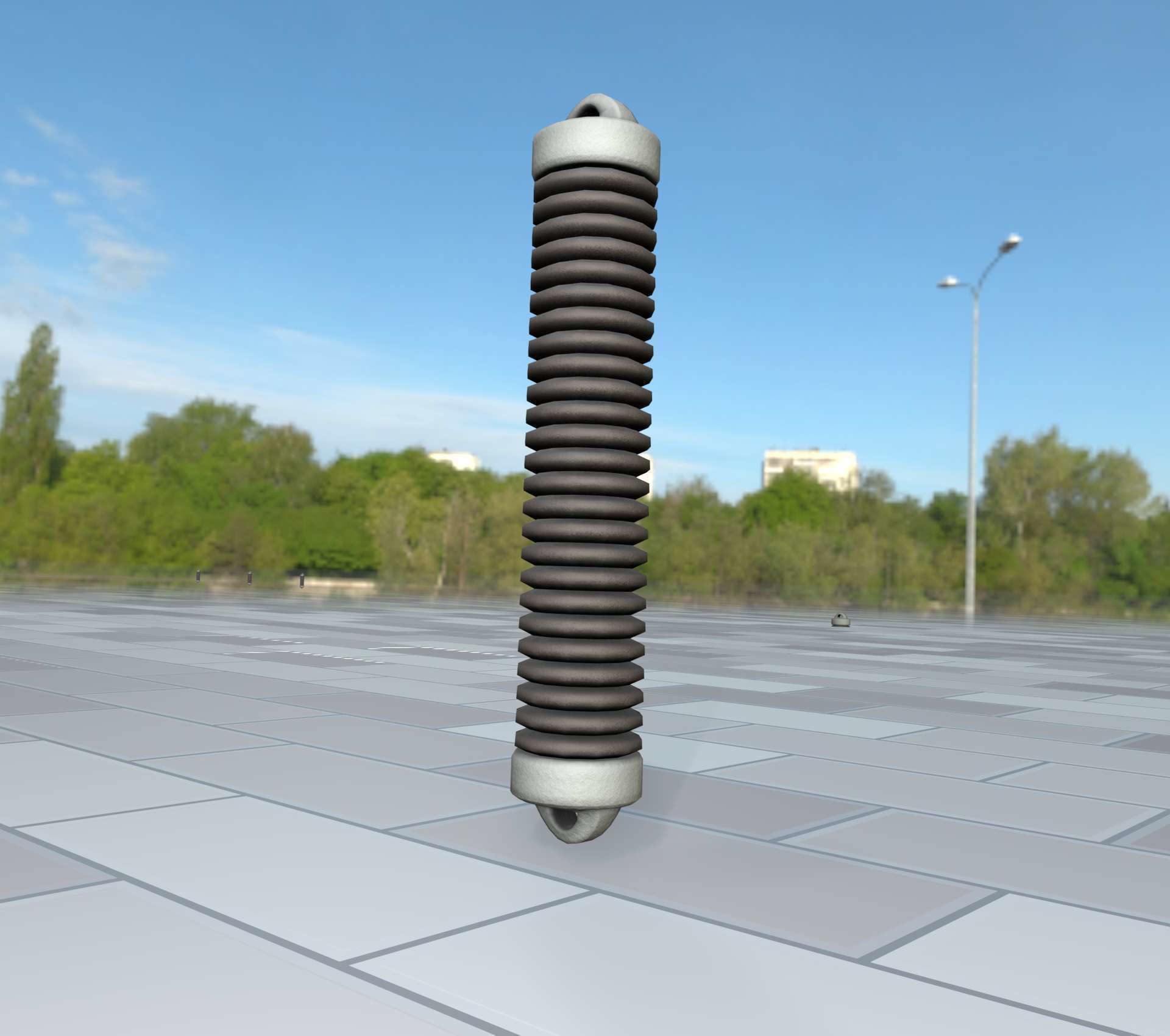 Electricity Poles Ceramic Insulator 8 - Object 087 Low-poly 3D model_50