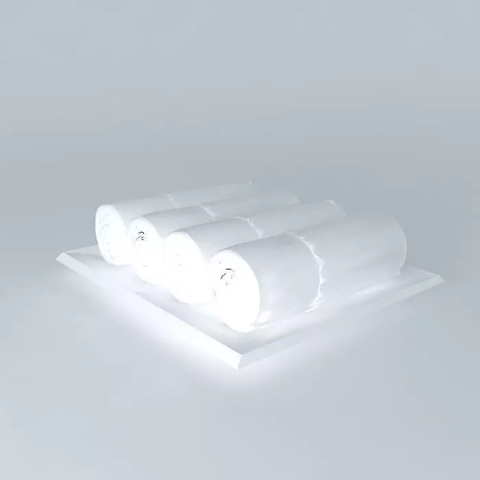 towels three rolls of paper Free 3D model