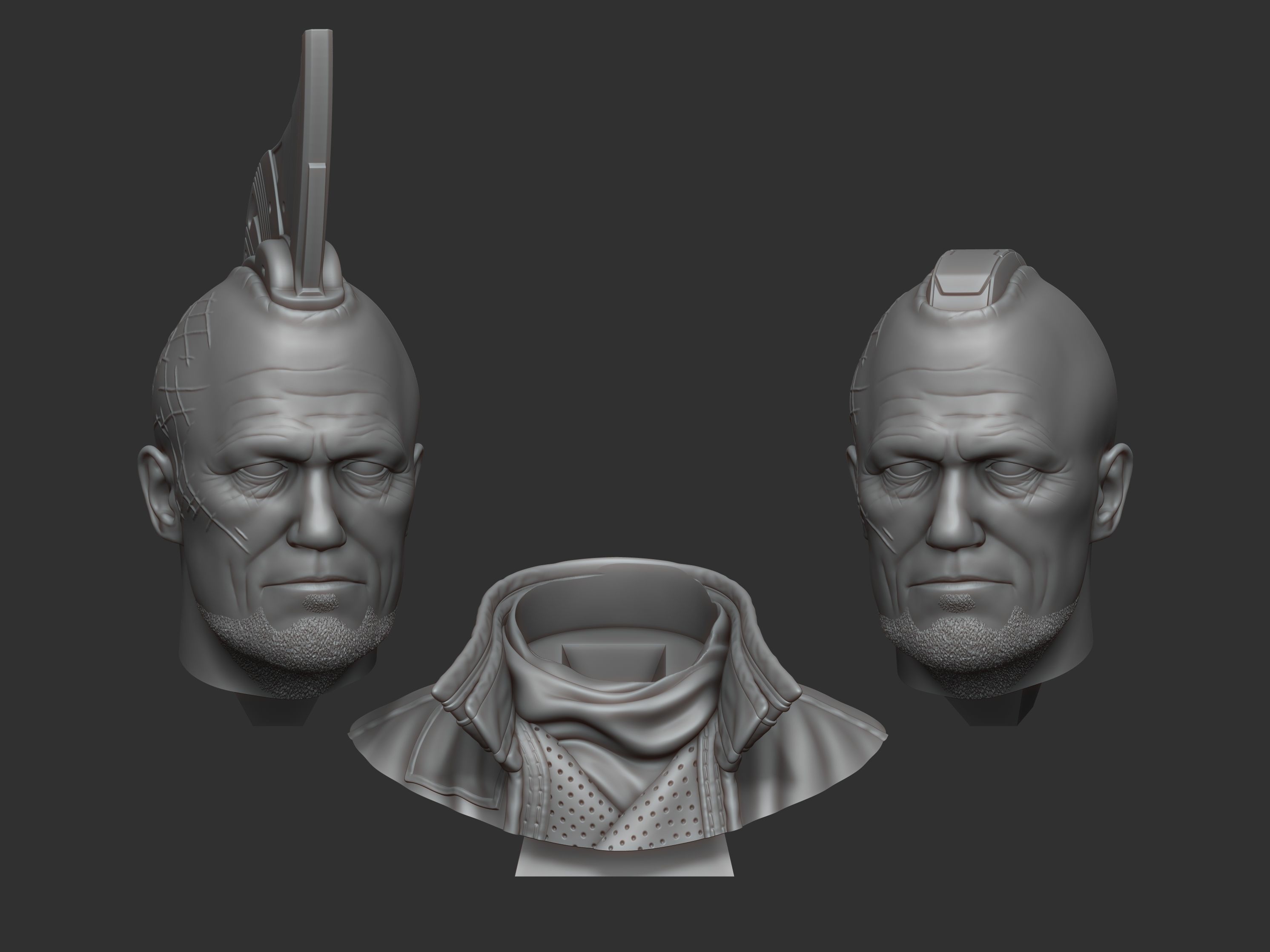 Yondu Udonta bust 3D print model_1