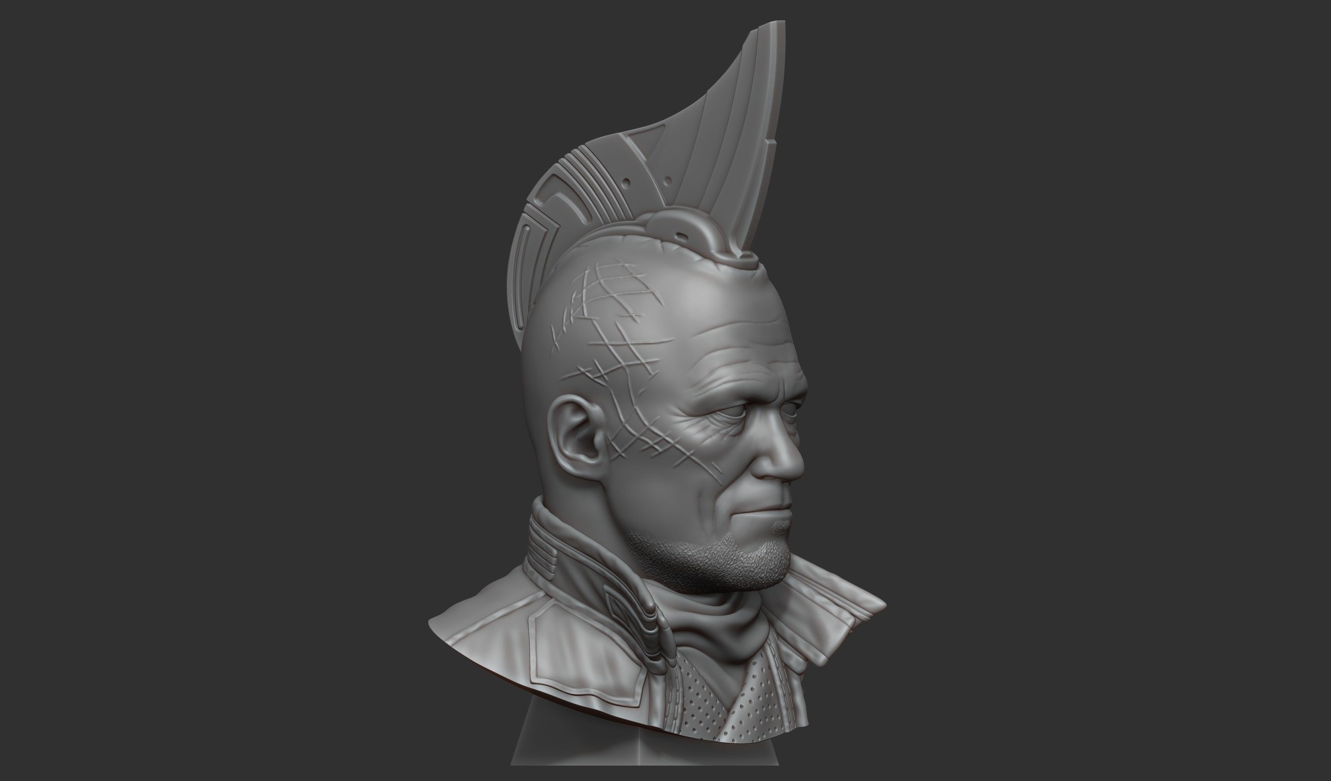 Yondu Udonta bust 3D print model_3