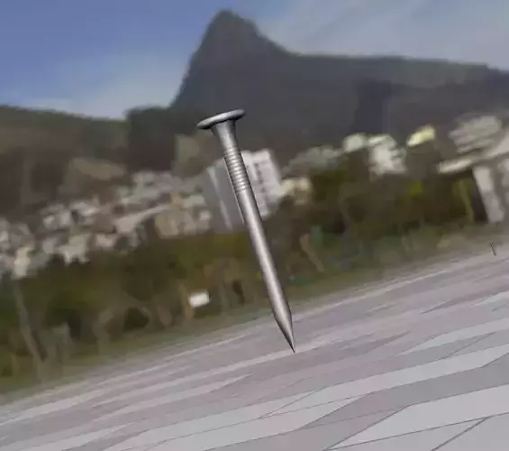 Low-Poly Nail 2 - Object 094 - Electricity Poles Package Low-poly 3D model