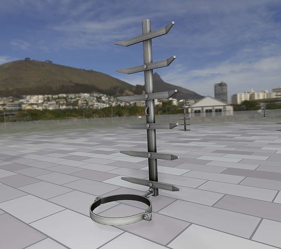 Modular Iron Ladder 2 for Electricity Poles - Object 096 Low-poly 3D model